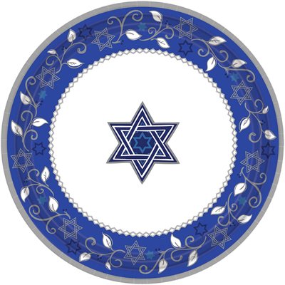 Happy Hanukkah plates 10.5in 8pcs