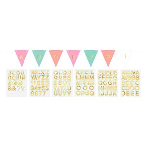 Pastel customizable 24 pennant banner
