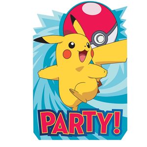 Pokémon invitations 8pcs