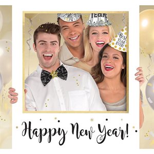 Happy New Year giant photo prop frame