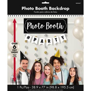 Photo booth #Party backdrop 77x38.9in