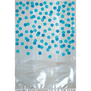 Blue dots cello bags 6x4in 25pcs