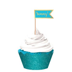 Blue cupcake kits for 24 cupcakes