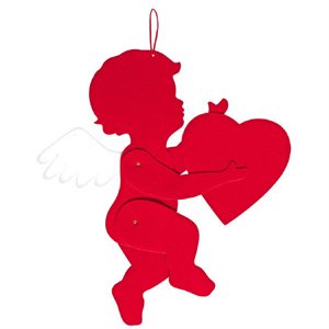 Valentine’s Day jointed felt cupid cutout
