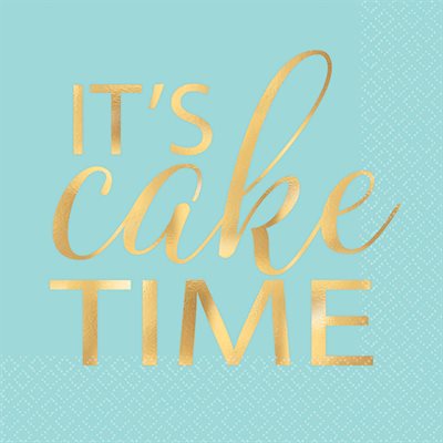 Pastel B-day it’s cake time beverage napkins 16pcs