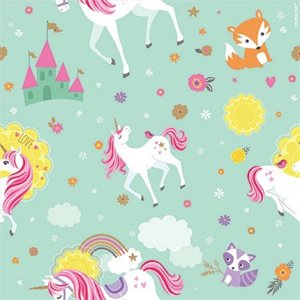 Magical Unicorn gift wrap 5ftx30in