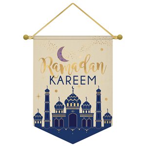 Ramadan Kareem burlap sign