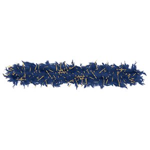 Navy blue feather boa with gold tinsel 6ft