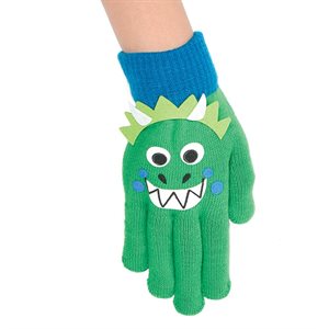 Christmas dinosaur pair of winter gloves
