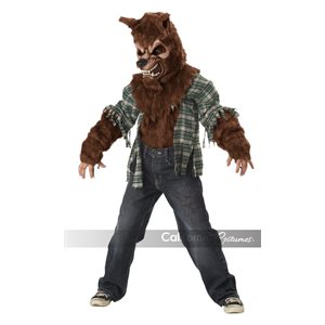 Children brown howling at the moon costume