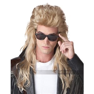 80's rock blond mullet wig