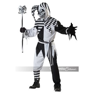 Adult black & white nobody's fool costume