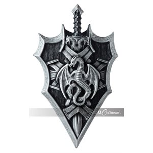Dragon lord shield 21x14.5in & sword