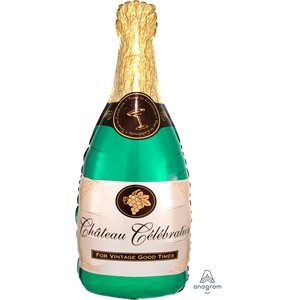 Champagne bottle supershape foil balloon