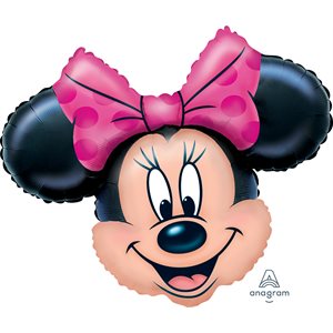Ballon métallique supershape tête de Minnie Mouse
