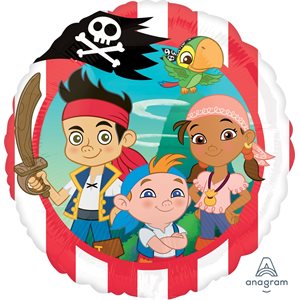 Ballon métallique std Jake & les Pirates du Monde Imaginaire