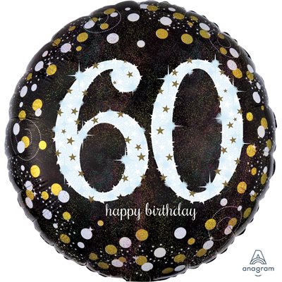 60th Sparkling Celebration std foil balloon