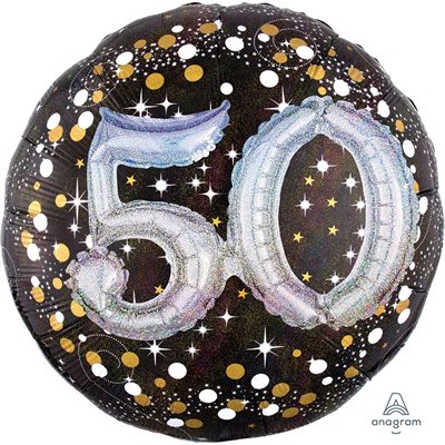 50th Sparkling Celebration 3D multi-balloon foil balloon