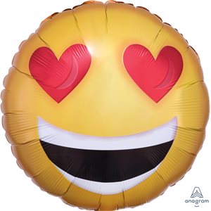 Emoji in love std foil balloon