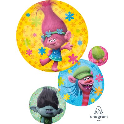 Ballon métallique supershape Poppy & amis Trolls
