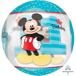 Mickey Mouse 1st b-day orbz balloon
