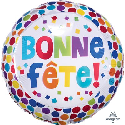 Happy birthday rainbow dots std foil balloon