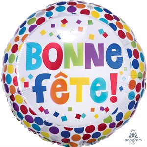 Happy birthday rainbow dots std foil balloon
