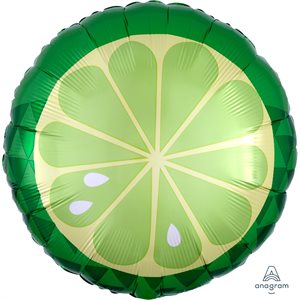 Lime slice std foil balloon
