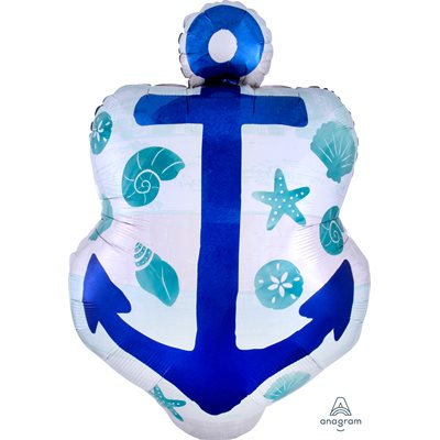 Anchor & seashells supershape foil balloon