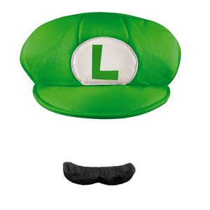 Adult Luigi hat & mustache