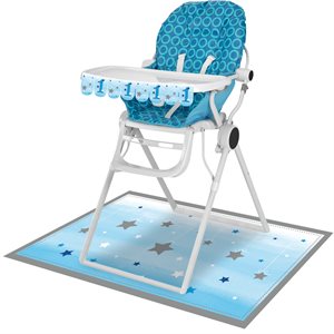 One Little Star blue high chair decorating kit 2pcs