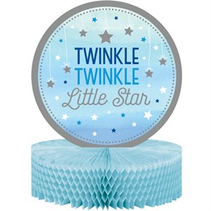 Twinkle Little Star blue honeycomb centerpiece