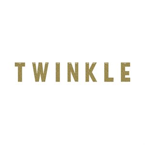 Twinkle Little Star glitter gold jointed letter banner