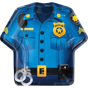 Police shirt plates 8.75in 8pcs