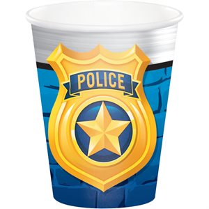Police Party cups 9oz 8pcs