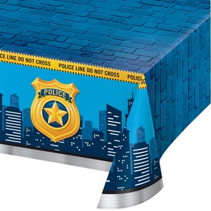 Police Party plastic table cover 54x102in