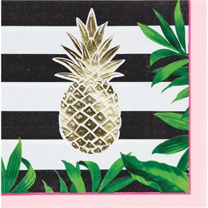 Gold Pineapple lunch napkins 16pcs