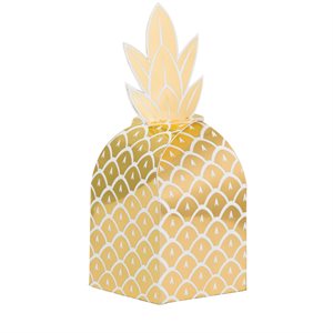 Gold Pineapple treat boxes 8pcs