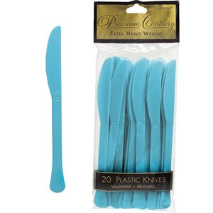 Caribbean blue reusable knifes 20pcs