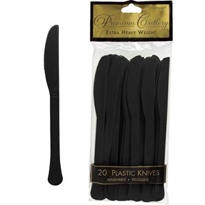 Black reusable knifes 20pcs