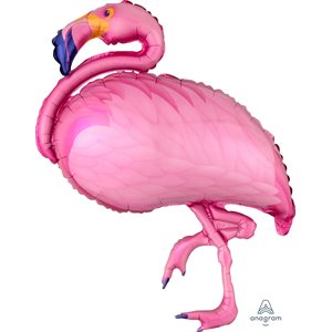 Standing flamingo supershape foil balloon
