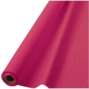 Hot pink plastic table cover roll 40inx100ft