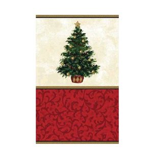 Classic Christmas Tree paper table cover 54x102in