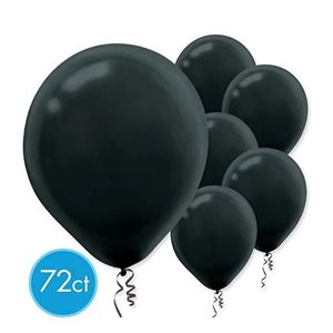 Black latex balloons 12in 72pcs