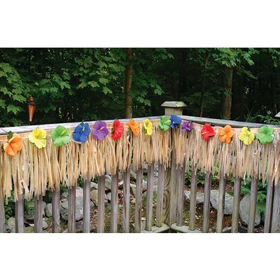 Luau deck fringe with flowers 24ft