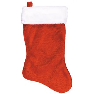 Red plush christmas stocking