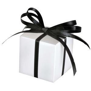 100 boîtes cadeaux carrées blanches