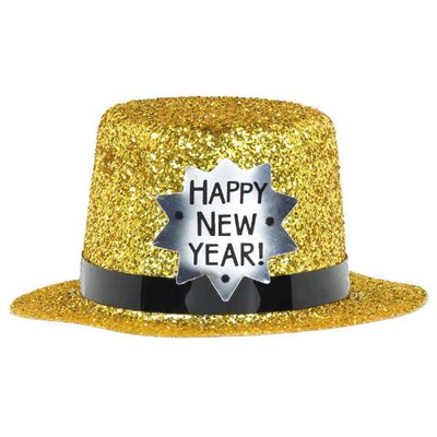 New Year glitter mini top hat
