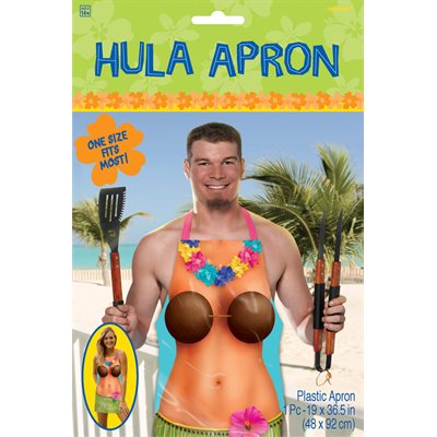 Hawaiian girl plastic apron