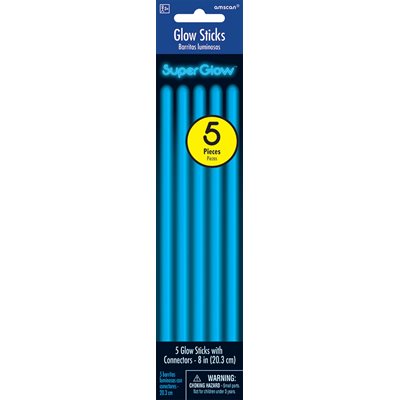 Blue glow sticks 8in 5pcs